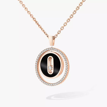 [Stars Jewelry]Lucky Move Diamond Necklace in Rose Gold and White Mother-of-Pearl