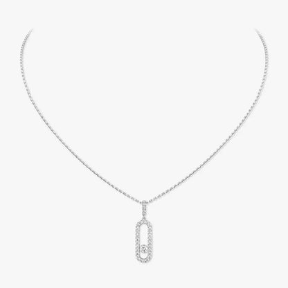 [Stars Jewelry]Move Uno Diamond Necklace in Rose Gold