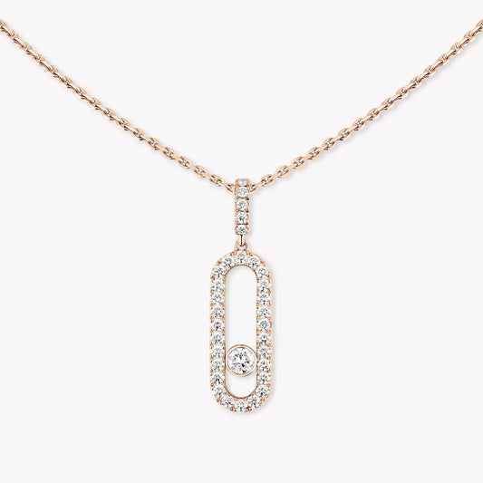 [Stars Jewelry]Move Uno Diamond Necklace in Rose Gold