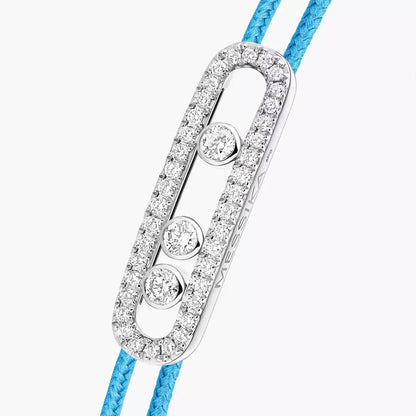 [Stars Jewelry]Care(Medium-3.5mm) pink cord pavé bracelet