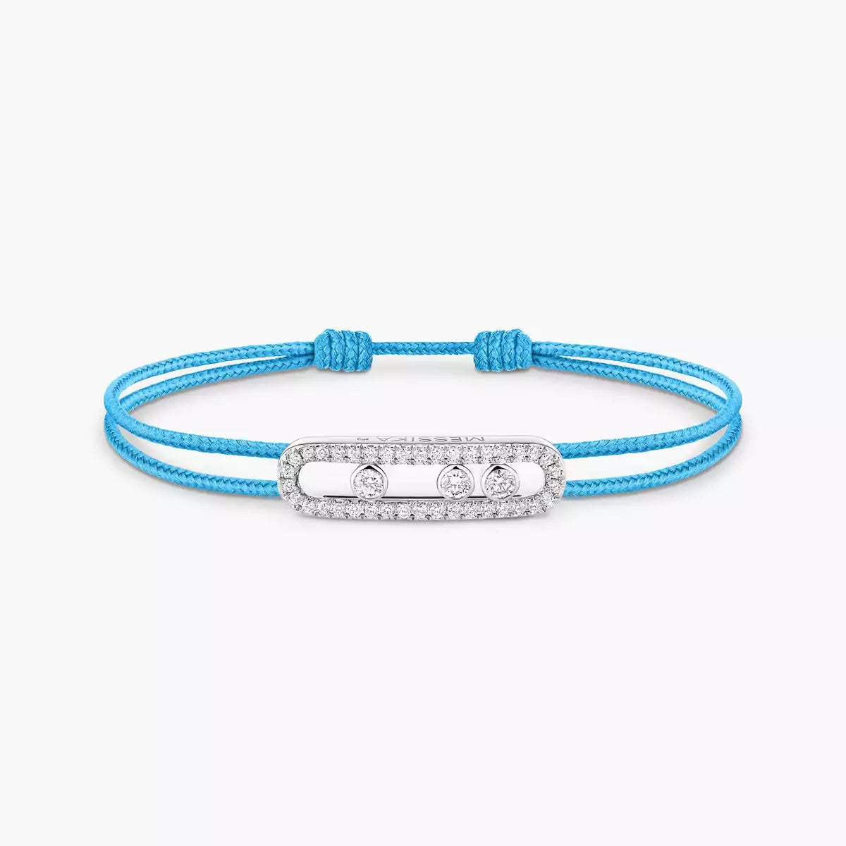 [Stars Jewelry]Care(Medium-3.5mm) pink cord pavé bracelet