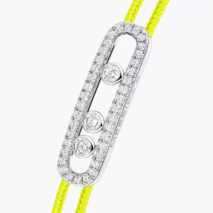 [Stars Jewelry]Care(Medium-3.5mm) pink cord pavé bracelet