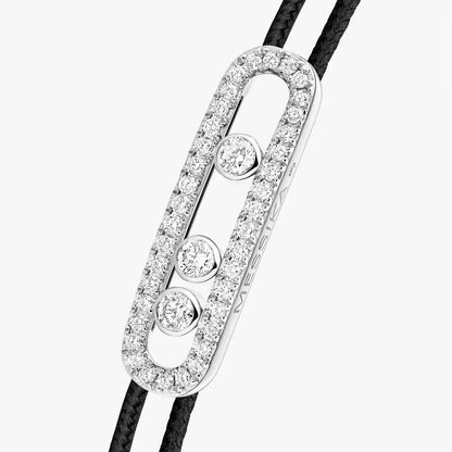 [Stars Jewelry]Care(Medium-3.5mm) pink cord pavé bracelet