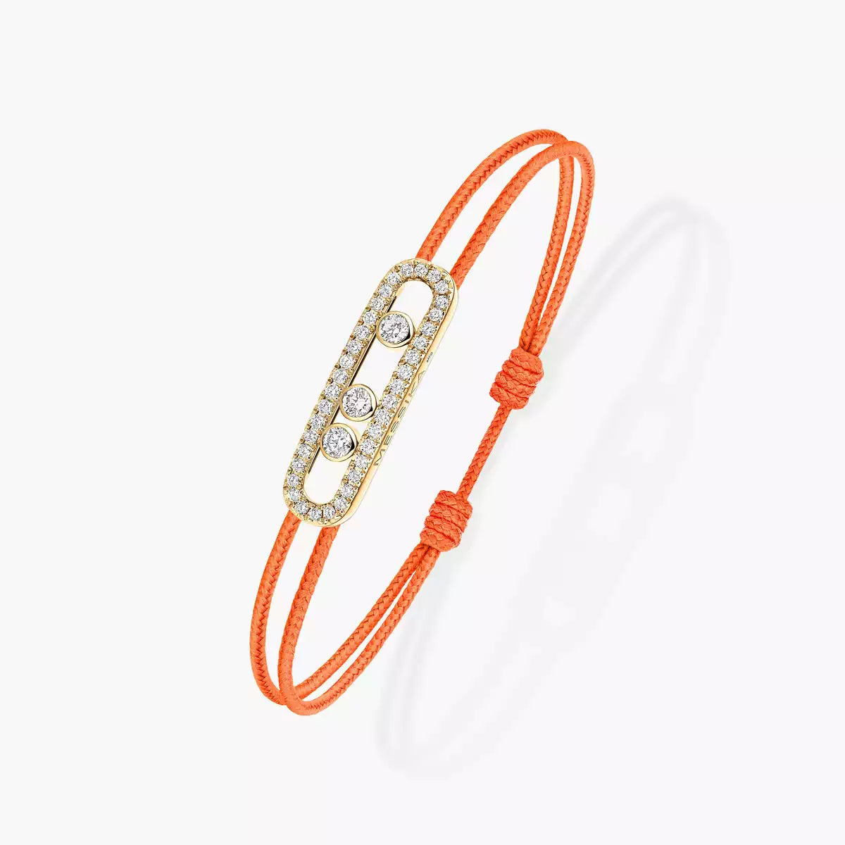 [Stars Jewelry]Care(Medium-3.5mm) pink cord pavé bracelet