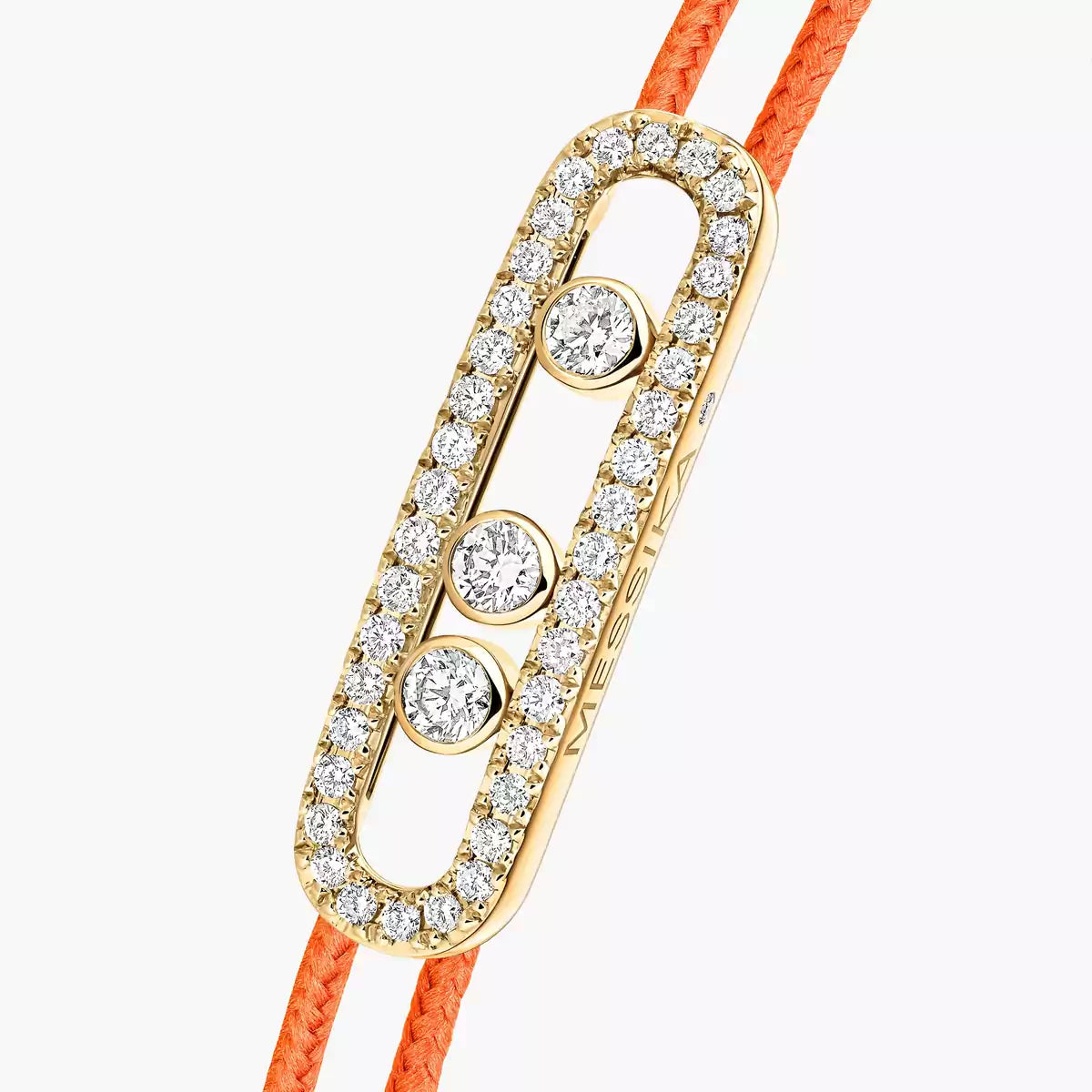 [Stars Jewelry]Care(Medium-3.5mm) pink cord pavé bracelet