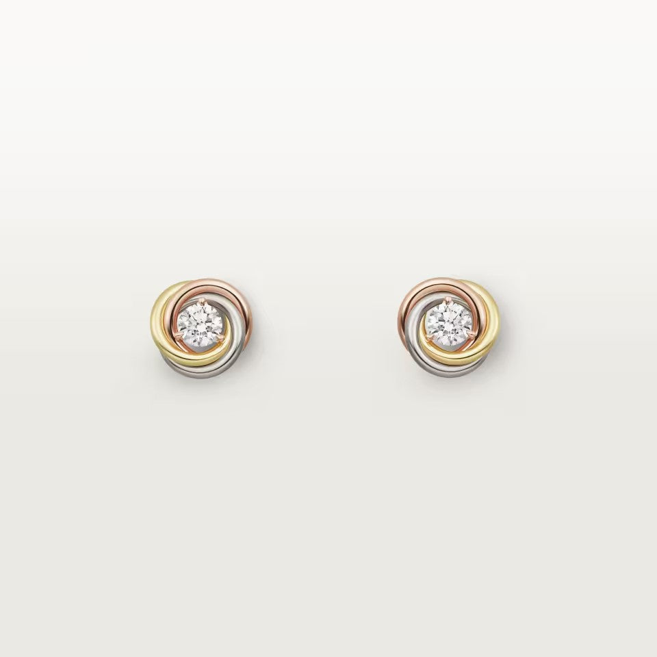 [Stars Jewelry]TRINITY STUD DIAMOND EARRINGS