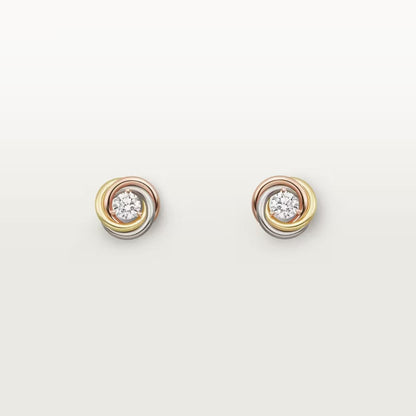 [Stars Jewelry]TRINITY STUD DIAMOND EARRINGS