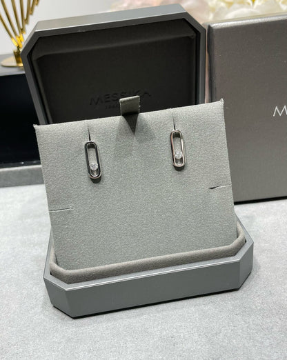 [Stars Jewelry]MOVE UNO SMALL 1 DIAMOND EARRINGS