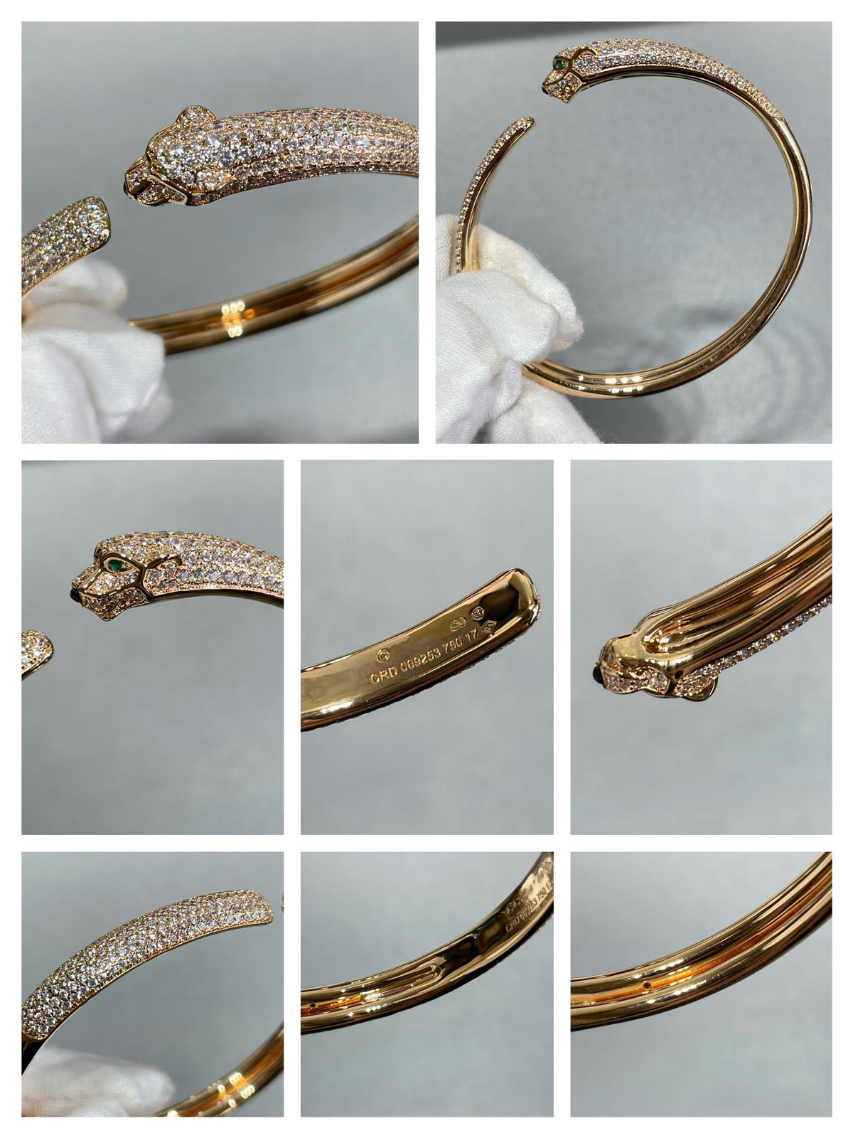 [Stars Jewelry]PANTHERE FULL DIAMOND OPEN BRACELET