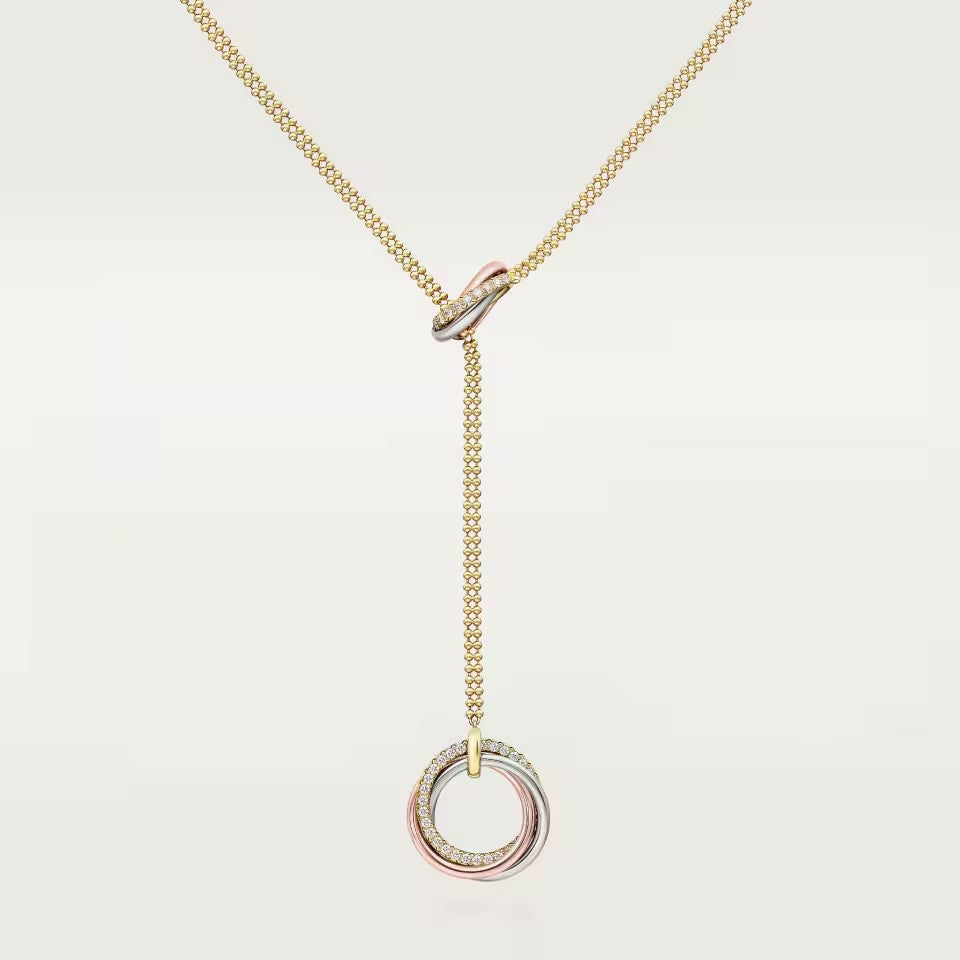 [Stars Jewelry]TRINITY DIAMONDS NECKLACE