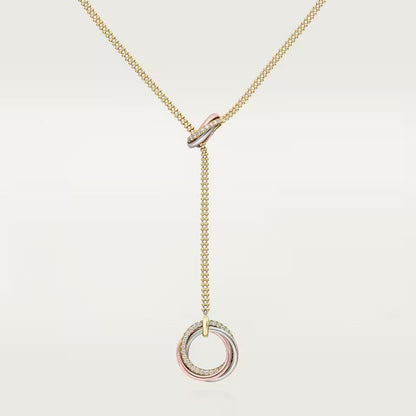 [Stars Jewelry]TRINITY DIAMONDS NECKLACE