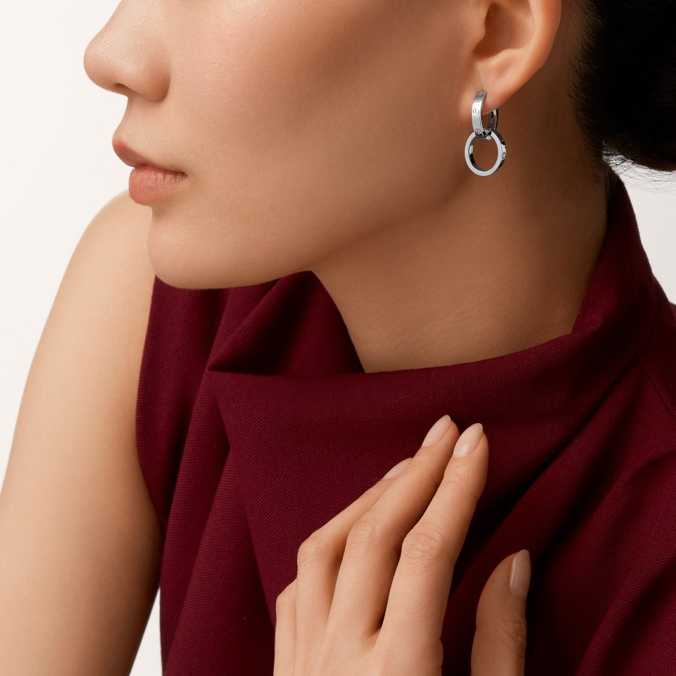 [Stars Jewelry]LOVE 3.3MM DANGLE EARRINGS