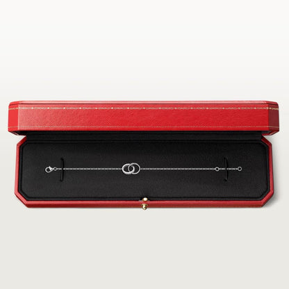 [Stars Jewelry]LOVE DOUBLE RING HALF DIAMOND BRACELET