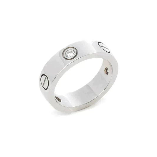 [Stars Jewelry]LOVE RING 5.5MM 3 DIAMONDS SILVER